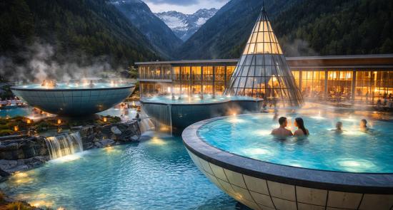 Aqua Dome в Ленгенфельде: термальный шедевр Альп